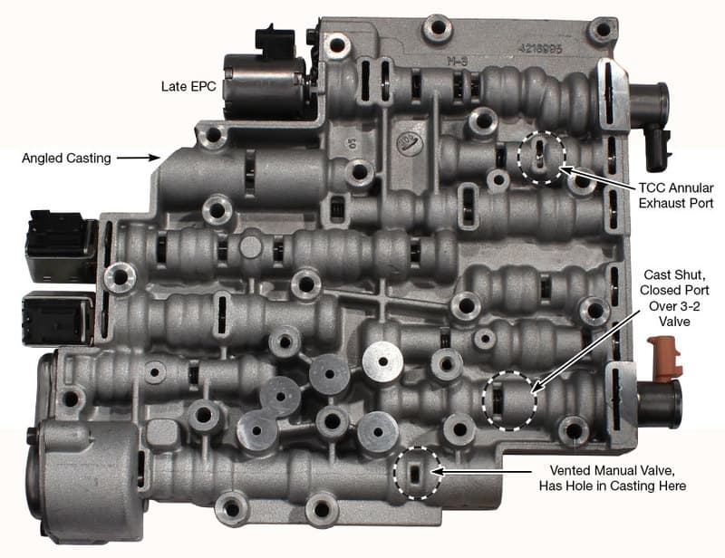 Colorado and Hummer H3 4l60e valve body identification